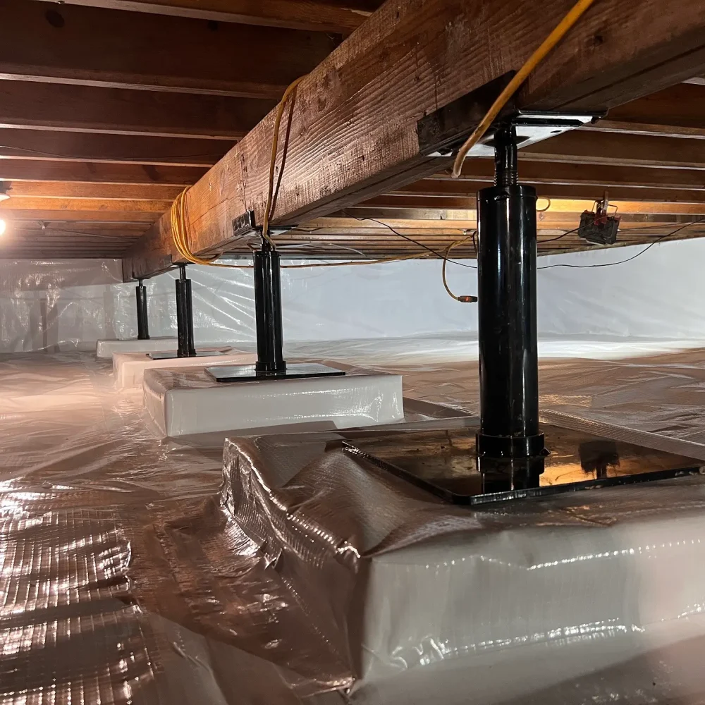 Foundation Repair_Support_Columns_Crawl_Space_After
